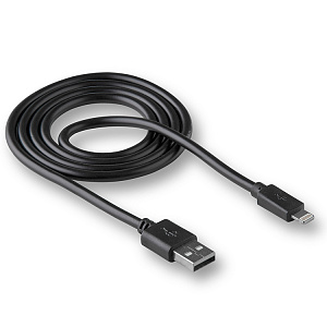 Кабель USB WALKER  C110,  для Lightning, в пакете, черный