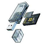 Картридер WALKER WCD-70 (SD/micro SD), USB