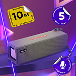 Колонка WALKER WSP-130, Bluetooth, 5Вт*2, стереопара TWS, серая