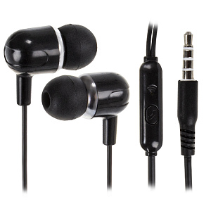 Наушники EP31, микрофон, кнопка ответа, черные