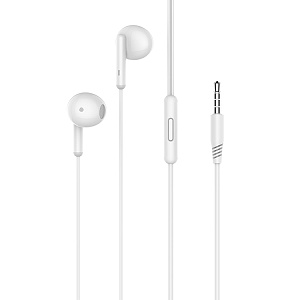 Наушники EP69, вкладыши, микрофон, кнопка ответа, белые (-)
