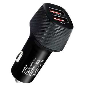 АЗУ WALKER  WCR-33, 36Вт, USBx2, поддержка QC, черное