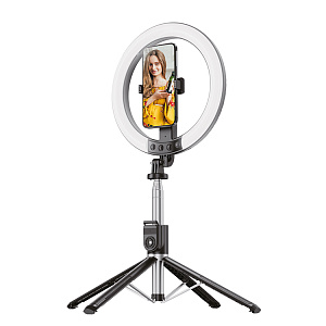 Кольцевая лампа WALKER  WLR-2050R со штативом  и пультом для проф. съемки, 26 см, RGB  (уценка)