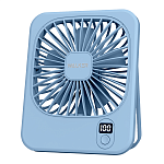 Вентилятор WALKER WFAN-35, с дисплеем, голубой