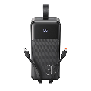 Power Bank PR-250, 30000 mAh, дисплей, черный (-)