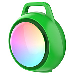 Колонка ZQS1475W, Bluetooth, 18см, дин.1шт/4", 8Вт, подсветка, беспр. микрофон, зеленая