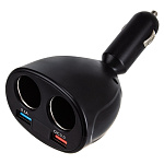 Разветвитель прикуривателя WALKER WSC-31, 100Вт, 2 разъема с дисплеем, (уценка)