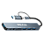 Разветвитель USB WALKER WHUB-53, 8в1, серый