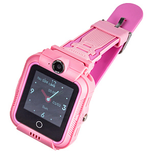 Смарт-часы H110, диаг 1,4', SIM-карта, 700 mAh, Wi-Fi, камера, видеозвонки, детские, розовые (-)