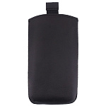 Сумка с язычком (эко кожа) № 1, для Nokia 100/1280/700/2700 cl/X2-02/Sam S5610/E1080, (5,2"), черная