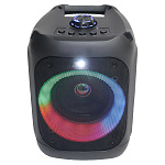 Колонка ABS-1407, Bluetooth, 25см, дин.2шт/4", 8Вт, подсветка, черная