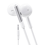 Наушники WALKER H315, вкладыши, микрофон, кнопка ответа, белые