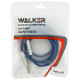 Кабель AUX WALKER  WCA-051, 3.5мм, плоский, четырехконтактный, в пакете, синий
