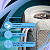 Колонка AMFOX ASP-777, Bluetooth, 5Вт*2, подсветка, влагозащита, серая