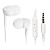 Наушники EP37, микрофон, кнопка ответа, белые (-)
