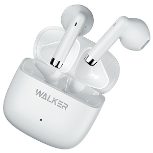 Наушники WALKER WTS-25, вкладыши, независ работа наушников, белые