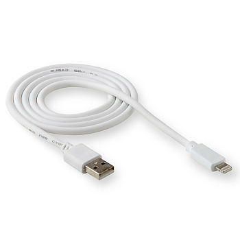 Кабель USB "WALKER" C110, Lightning, в пакете, белый