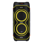 Колонка NDR-1808, Bluetooth,74,5см, дин. 2шт/8",100Вт, пульт,2беспр.микрофона, подсветка, черная