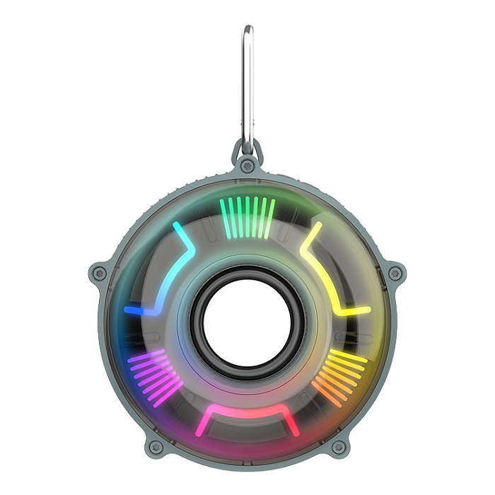 Колонка ZQS1223, Bluetooth, 15см, дин.1шт/2", 5Вт, подсветка ,черная