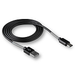 Кабель USB "WALKER" C720, 2.4А, Micro USB, поддержка QC, с пружиной, черный