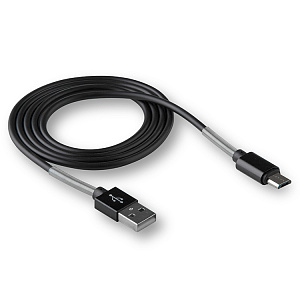 Кабель USB "WALKER" C720, 2.4А, Micro USB, поддержка QC, с пружиной, черный