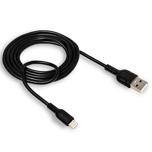 Кабель USB "AMFOX" C11, 2.1А, для Lightning, черный