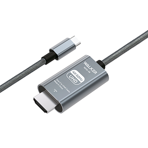Кабель HDMI/TYPE-C WALKER WHD-58 (2 м), поддержка 4К/60Гц (без доп. питания), (мятая упак)