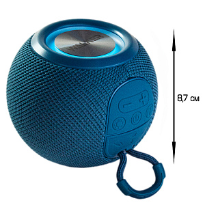 Колонка WALKER WSP-115, Bluetooth, 5Вт*1, стереопара TWS, синяя