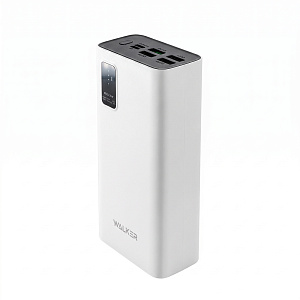 Power Bank Walker WB-730, 30000 mAh, Li-Pol, 22.5W, поддержка QC+PD, белый