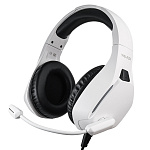 Наушники WALKER  WBT-65, проводные, полноразмерные, поворотный микрофон, с подcветкой, белые