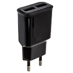 СЗУ L092C, 12Вт, 2.4А, USBx2, + кабель Lightning, черное (-)