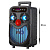 Колонка NDR-P66, Bluetooth, 38см, дин.1шт/8", 20Вт, пульт, микрофон, подсветка, черная