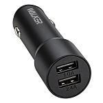 АЗУ WALKER  WCR-22, 2.4А, 12Вт, USBx2, длинный корпус, черное