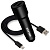 АЗУ WALKER  WCR-22, 2в1, 2.4А, 12Вт, USBx2, + кабель Type-C, длинный корпус, черное