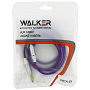 Кабель AUX WALKER  WCA-051, 3.5мм, плоский, четырехконтактный, в пакете, фиолетовый