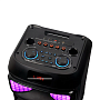 Колонка NDR-2250, Bluetooth, 112 см, дин.2шт/12",100Вт, ,пульт,2беспр.микрофона, подсветка, черная
