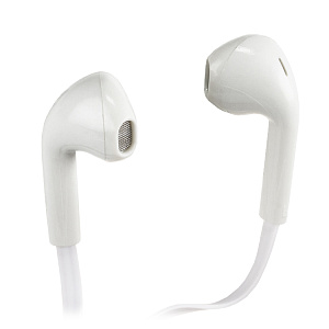 Наушники EP68, вкладыши, микрофон, кнопка ответа, белые (-)