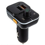 FM-модулятор BCC09 + АЗУ 25Вт, USBx2/Type-Cx1, поддержка PD, подсветка, черный (-)
