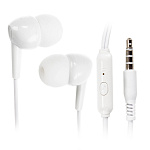 Наушники EP37, микрофон, кнопка ответа, белые (-)