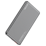 Power Bank Walker WB-915, PREMIUM, 10000 mAh, Li-Pol, 3А, QC+PD, ультратонкий, металл, темно-серый