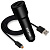 АЗУ WALKER  WCR-22, 2в1, 2.4А, 12Вт, USBx2 + кабель для Lightning, длинный корпус, черное