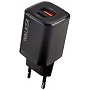 СЗУ WALKER  WH-60 GaN, 3А, 30Вт, USB/Type-C, поддержка QC+PD, черное