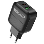 СЗУ WALKER WH-37, 3А, 18Вт, USB/Type-C, поддержка QC+PD, (мят упак)