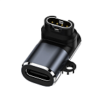 Адаптер WALKER WA-067 Type-C-для Garmin, угловой, черный