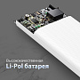 Power Bank AMFOX APB-510, 10000 mAh, Li-Pol, 2,4A, белый