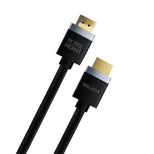 Кабель HDMI/HDMI WALKER WHD-42, 2м, поддержка 8К/60Гц, черный
