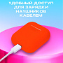 Чехол для Airpods силиконовый, красный