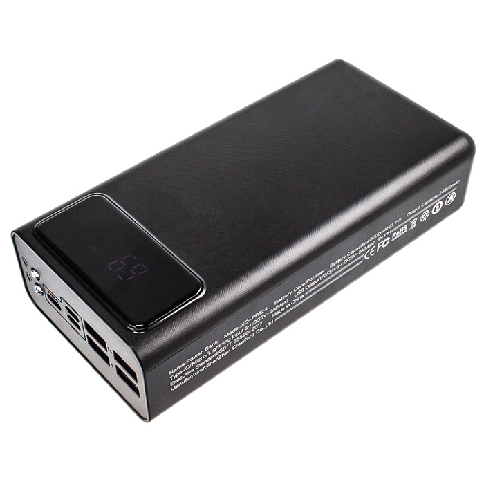 Power Bank PR-124, 40000 mAh, 2A, дисплей, черный (-)