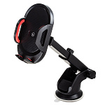 Автодержатель C039, выдвижной с зажимом и присоской, черный