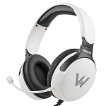 Наушники WALKER  WBT-61, проводные, полноразмерные, гибкий микрофон, с подcветкой, белые